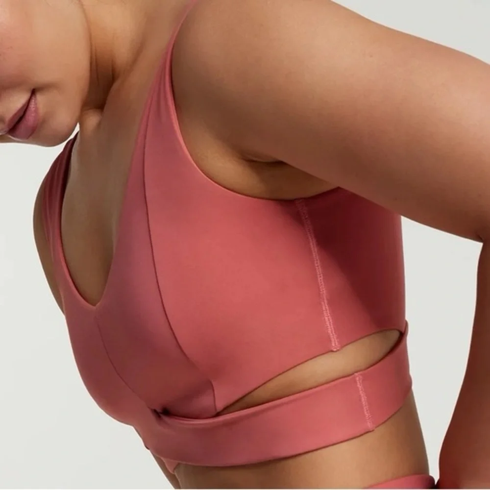 CALIA by Carrie Underwood Mauve Twist Front Sports Bra - Picture 5 of 8